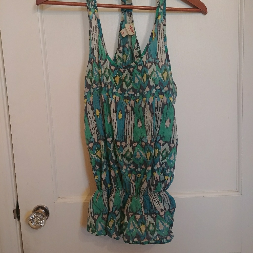 Sheer Patterned Tank Top